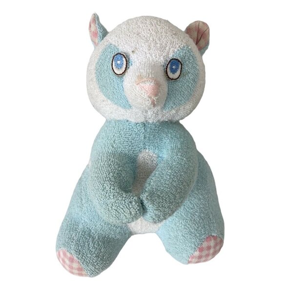 Russ Berrie Other - Vintage Russ Berrie Lil Tubbies Blue Teddy Bear Plush Baby Rattle Pink Checkered